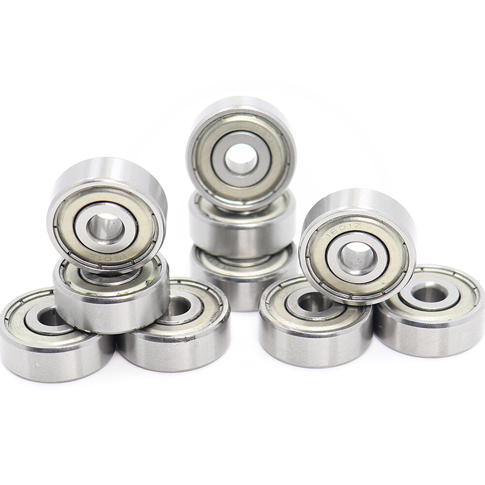 10Pcs – 1601ZZ 3/16″ X 11/16″ X 1/4″ Double Shield Ball Bearing Inch Bearings