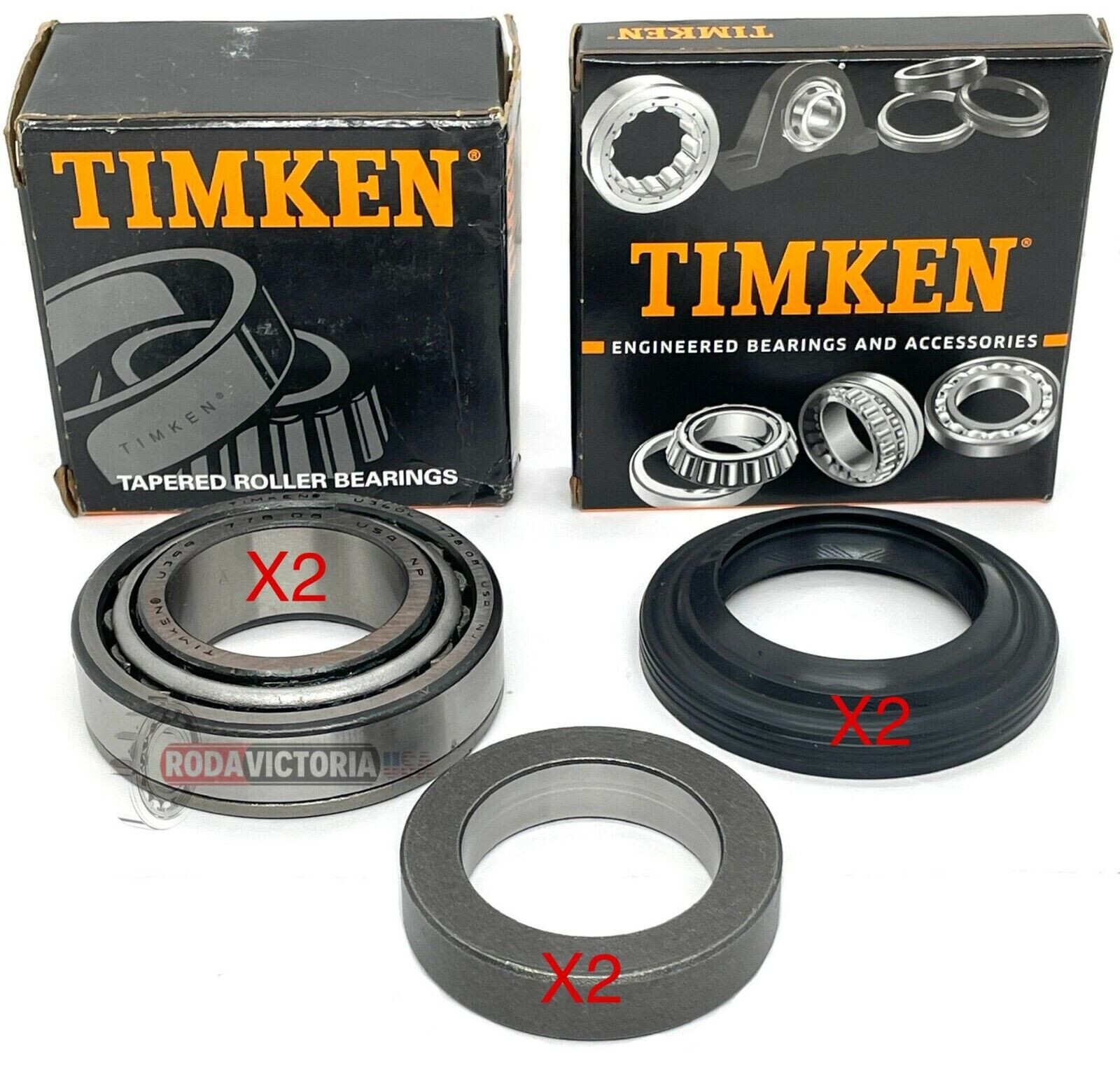 REAR Left & Right Timken Wheel Bearing W/ Seal Set For 04-07 Nissan Titan
