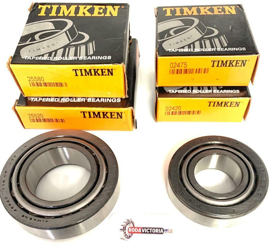 K4-100 8,000 lb.Trailer Bearing Kit 25580/25520 02475/02420 TIMKEN Bearings