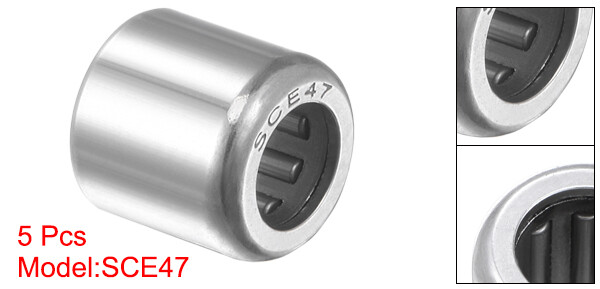 5pcs SCE47 Needle Roller Bearings Open End 1/4″ Bore 7/16″ OD 7/16″ Width