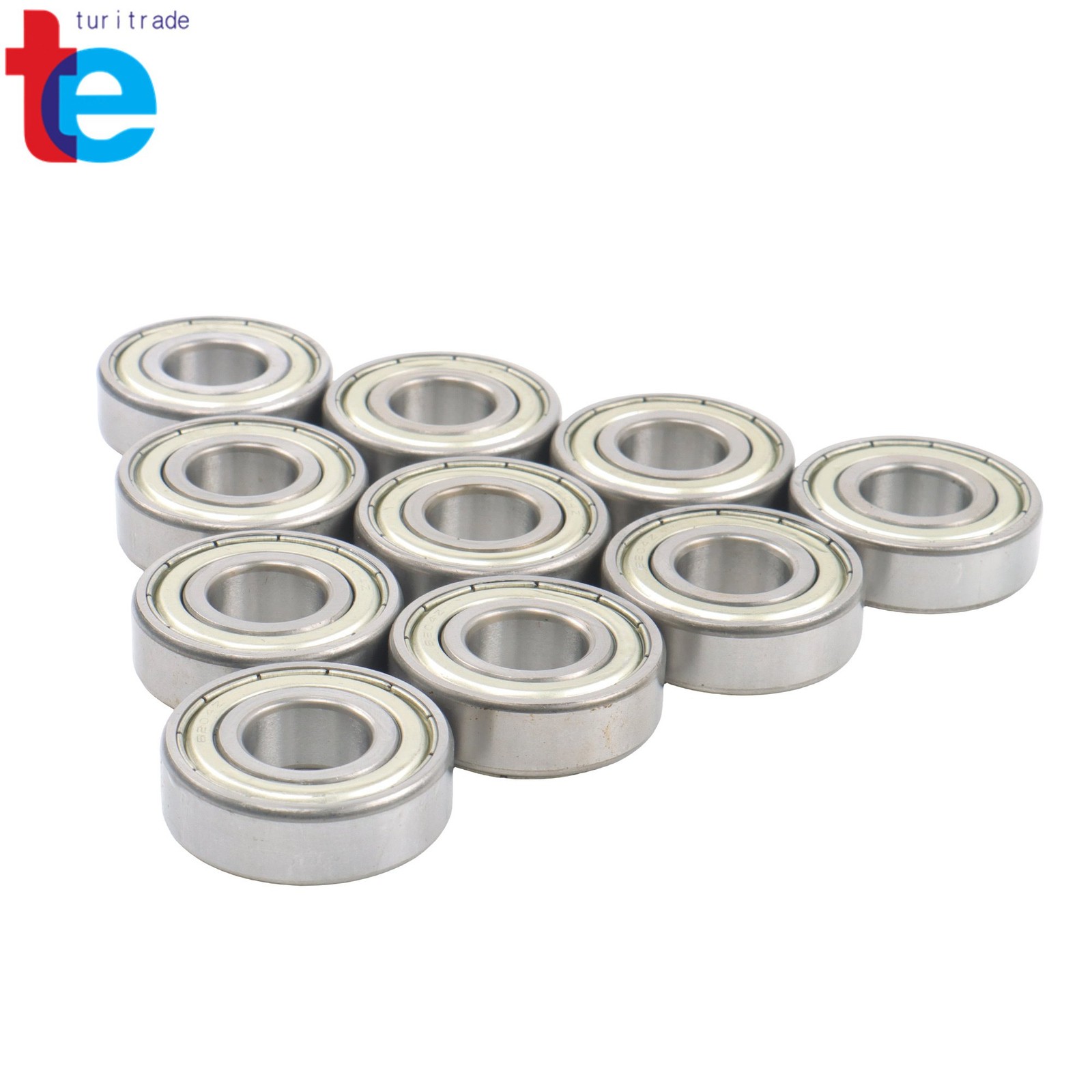 6204-ZZ Metal Shielded Ball Bearings 10 Pack 20x47x14mm Industrial Grade