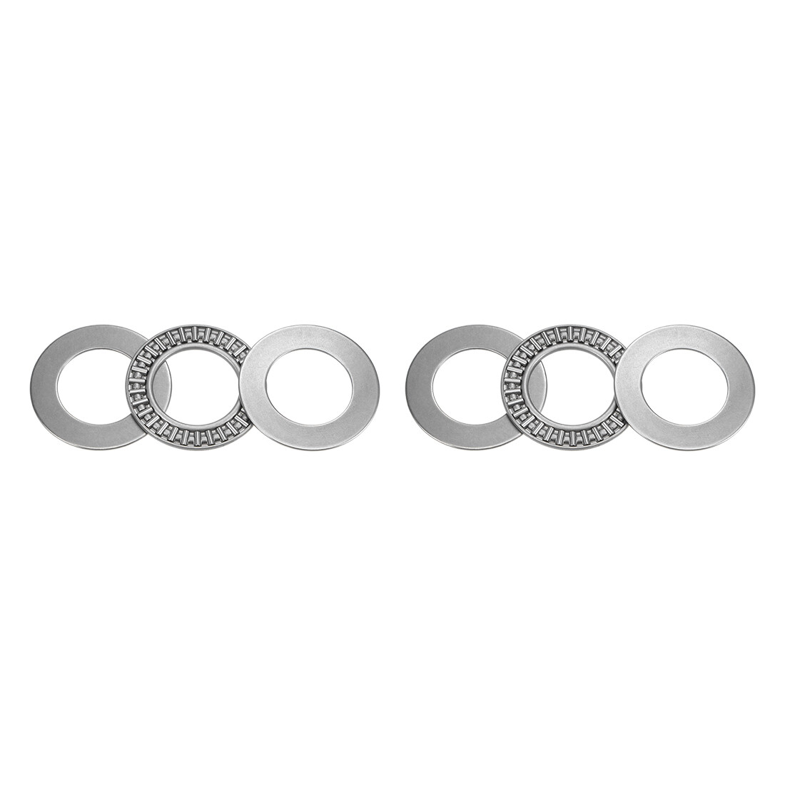 2pcs AXK2542 Thrust Needle Roller Bearings 25x42x2mm with AS2542 Washers