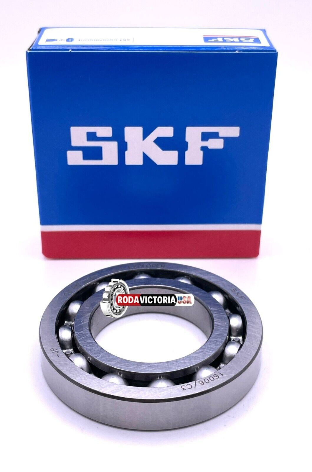 SKF 16006 C3 DEEP GROOVE BALL BEARING, OPEN, NO SEALS 30x55x9 mm