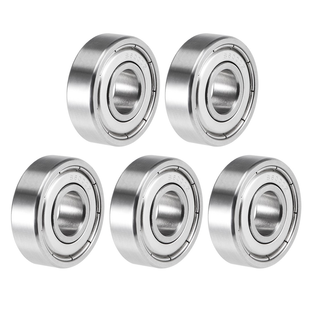 S6000ZZ Deep Groove Ball Bearings 10x26x8mm Double Shielded Stainless Steel 5pcs