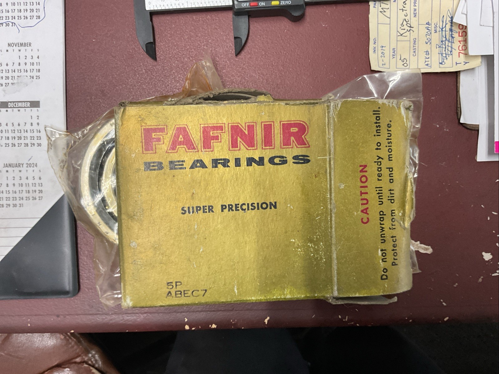 Fafnir Angular Contact Bearing Set 2MM211WI-DUM NOS In Original Plastic