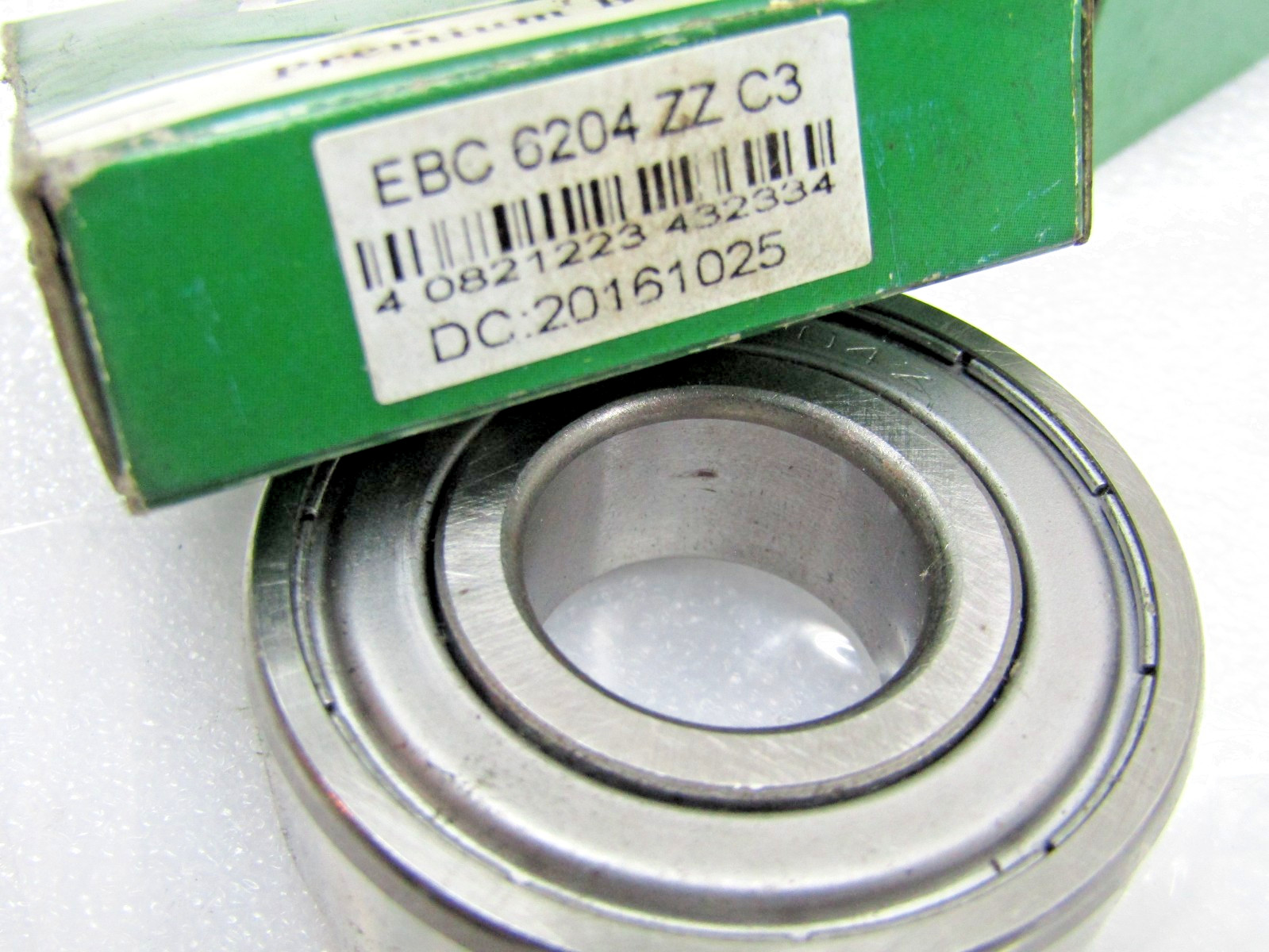 (Lot of 5) EBC 6204-ZZ C3 20mm x 47mm x 14mm Metal Shielded Bearing