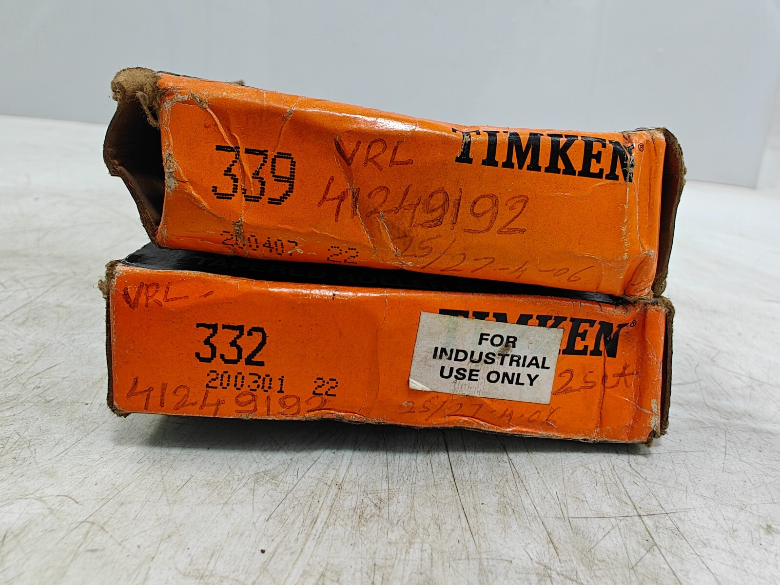 339/332 Timken Tapered Roller Bearing Cone&Cup Timken 339 – 332 USA 1.3780 in ID