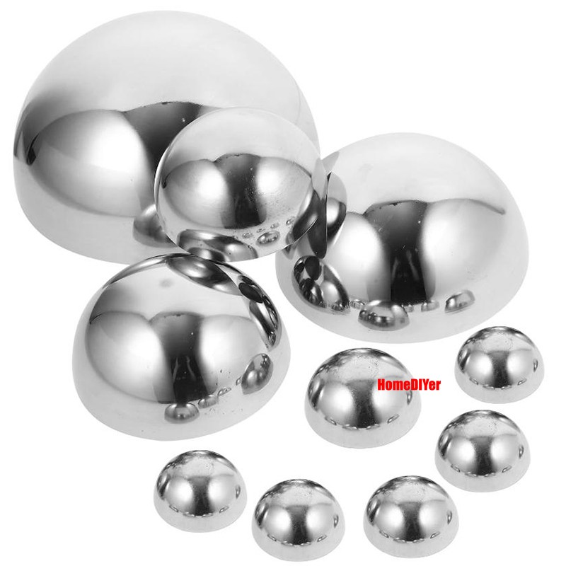 Stainless Steel Half Hollow Ball Sphere Hemisphere Mirror Gazing Ball 12.7-300mm
