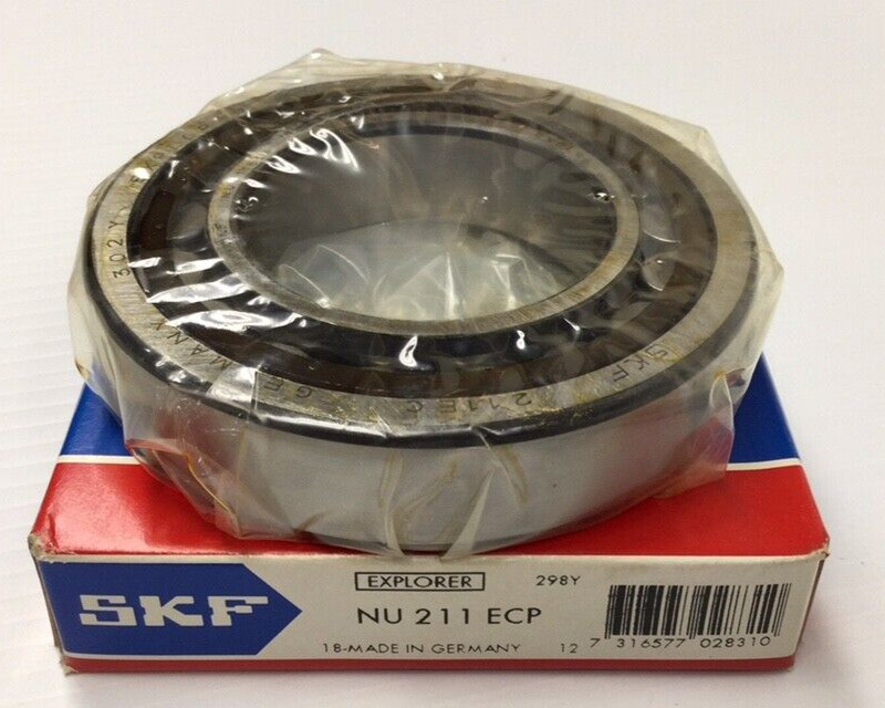 SKF NU 211 ECP Cylindrical Roller Bearing Single Row 55mm Bore 100mm OD 21mm W