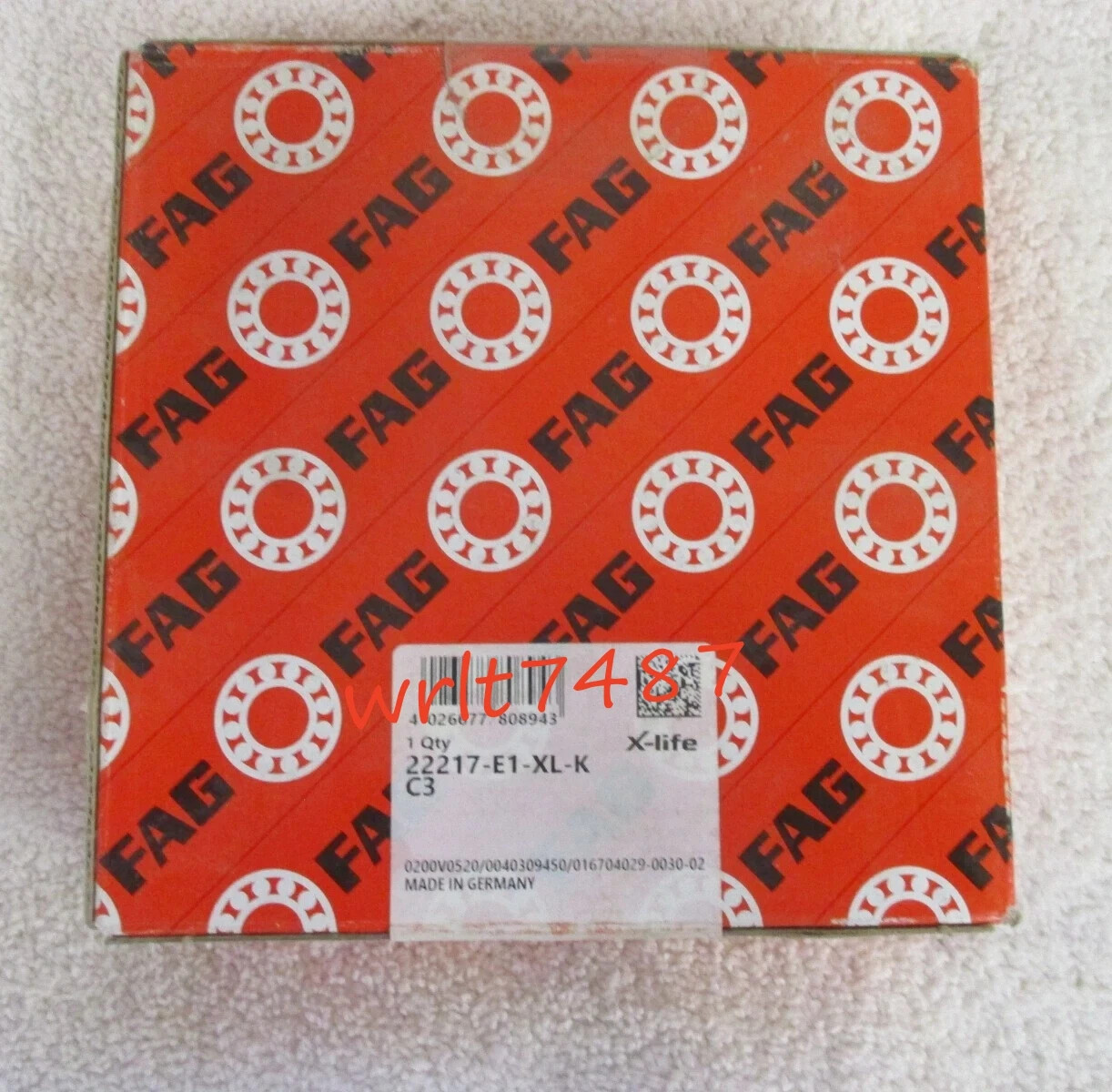1PC FAG 22217-E1-XL-K-C3 self-aligning roller bearing