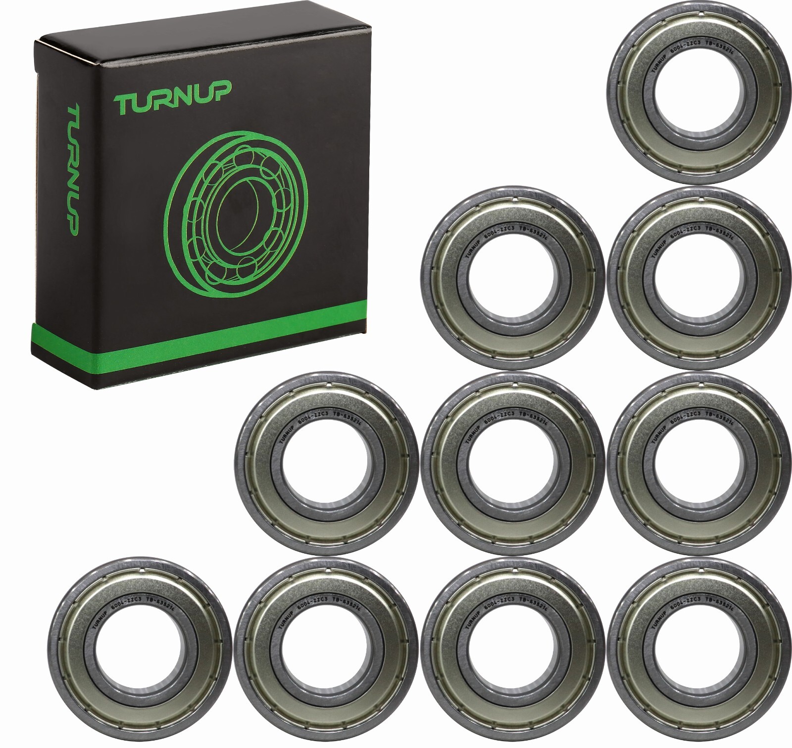 10PCS 6004-ZZC3 C3 Clearance 20X42X12MM Double Metal Seal Bearings 6004ZZC3