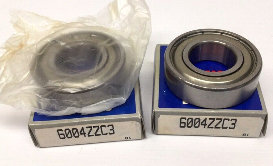 NSK 6004ZZC3 Radial/Deep Groove Ball Bearing 20mm ID 42mm OD 12mm W (Pack Of 2)