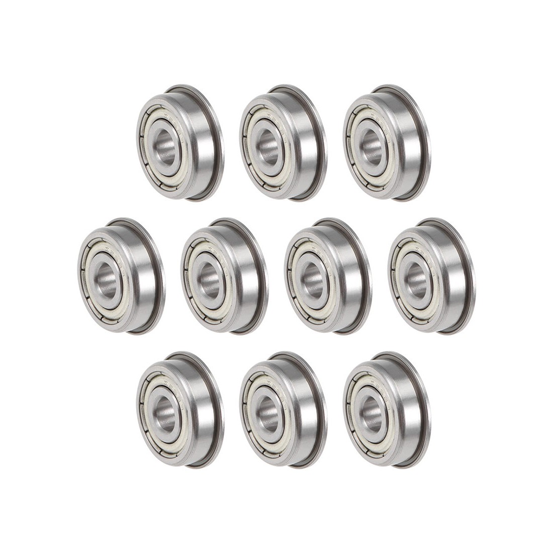 F625ZZ Flange Ball Bearing 5x16x5mm Shielded Chrome Bearings 10pack
