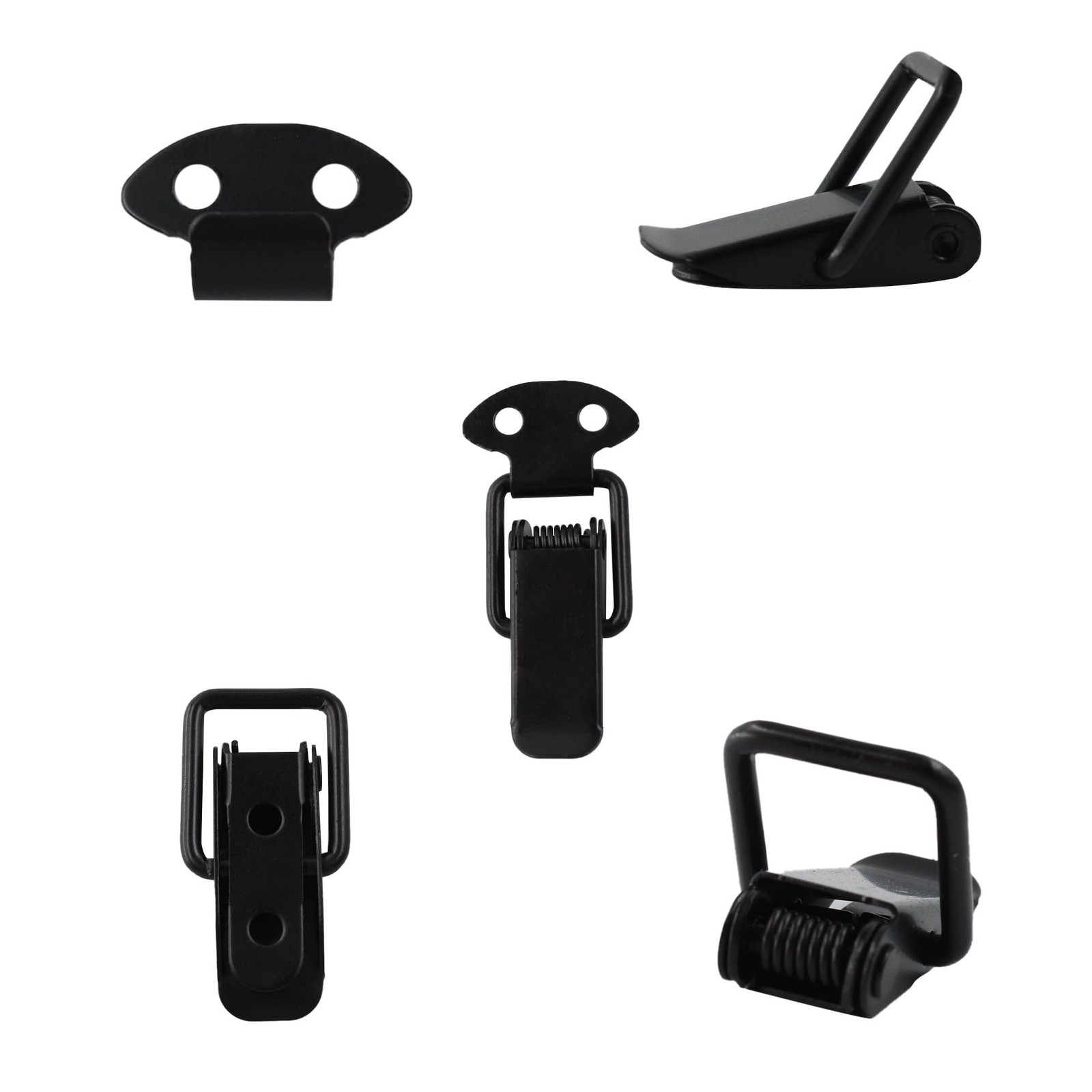 6Pcs Black Spring Lock Clasp Buckle Latch with Screws, 1.37″ Stainless Steel …