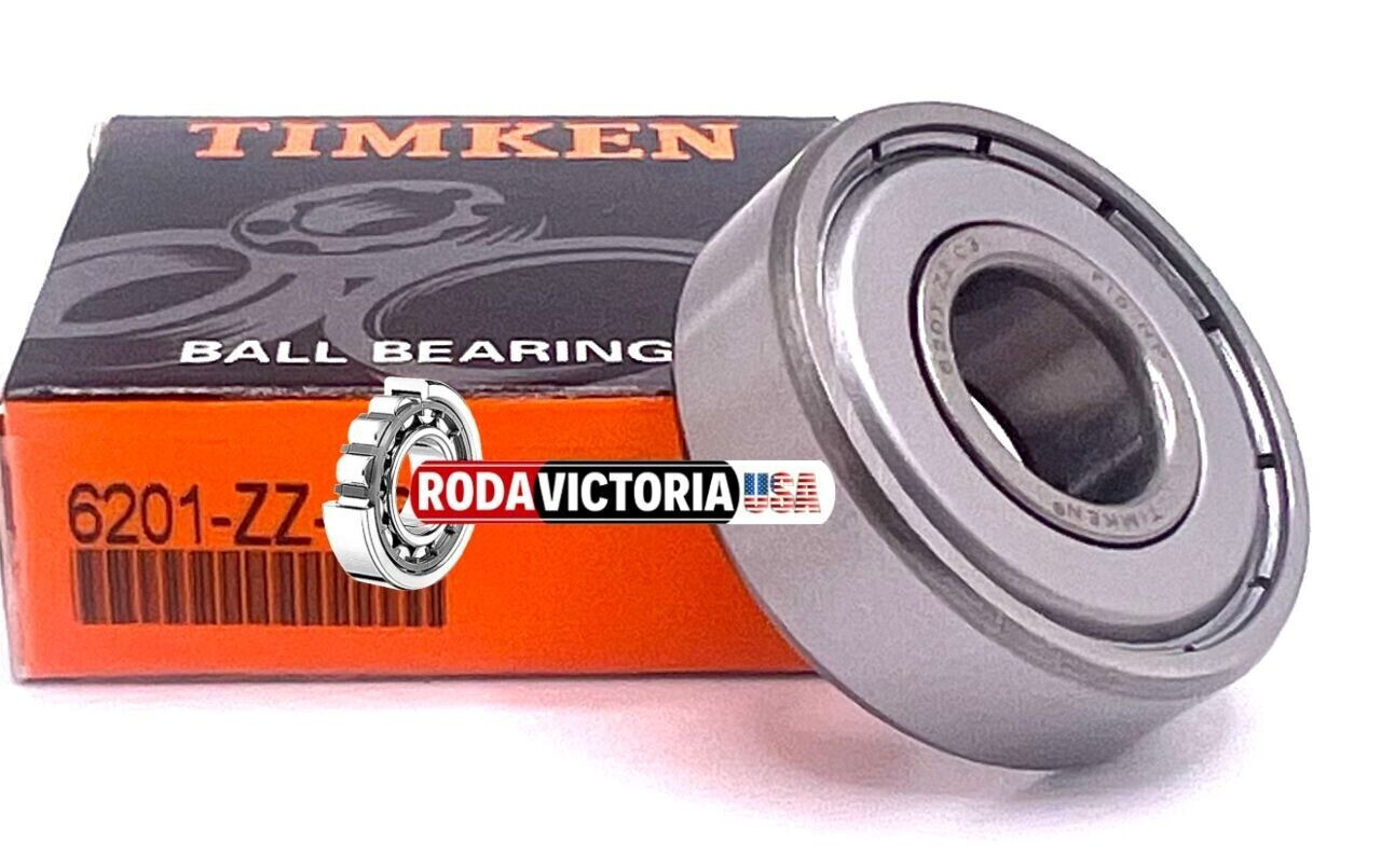 TIMKEN 6201 ZZ C3 DEEP GROOVE BALL BEARING, METAL SHIELDED 12x32x10mm