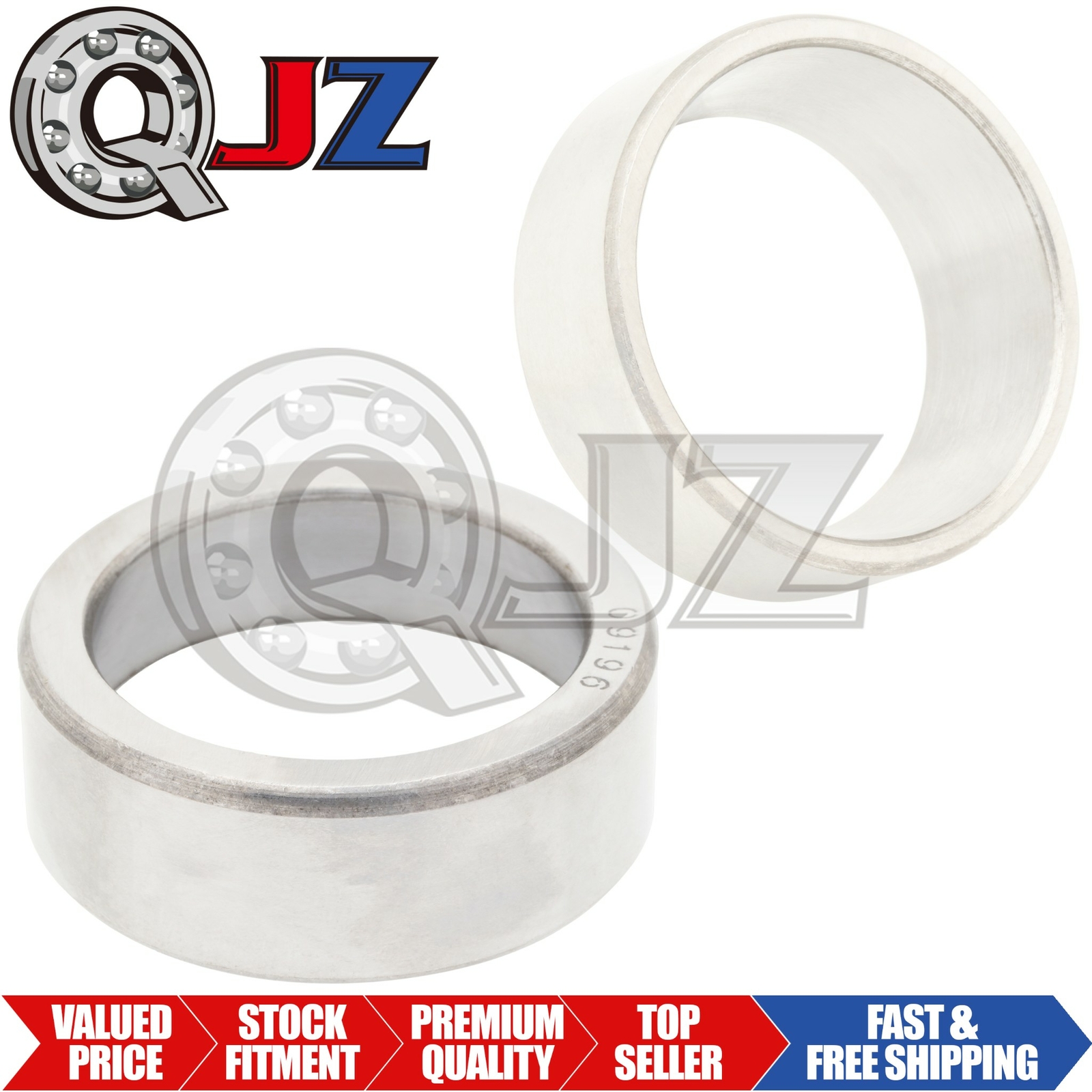 [2-Pack] 09196 Tapered Roller Bearing Outer Cup 1.938″ (Outer) x 0.6875″ (Width)