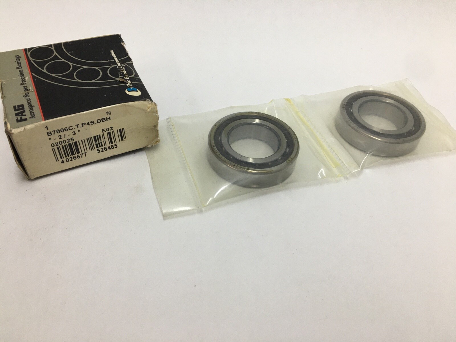 FAG B7006C.T.P4S Angular Contact Bearing 50x90x20mm B 7006 C T P4S DBH 2 pc