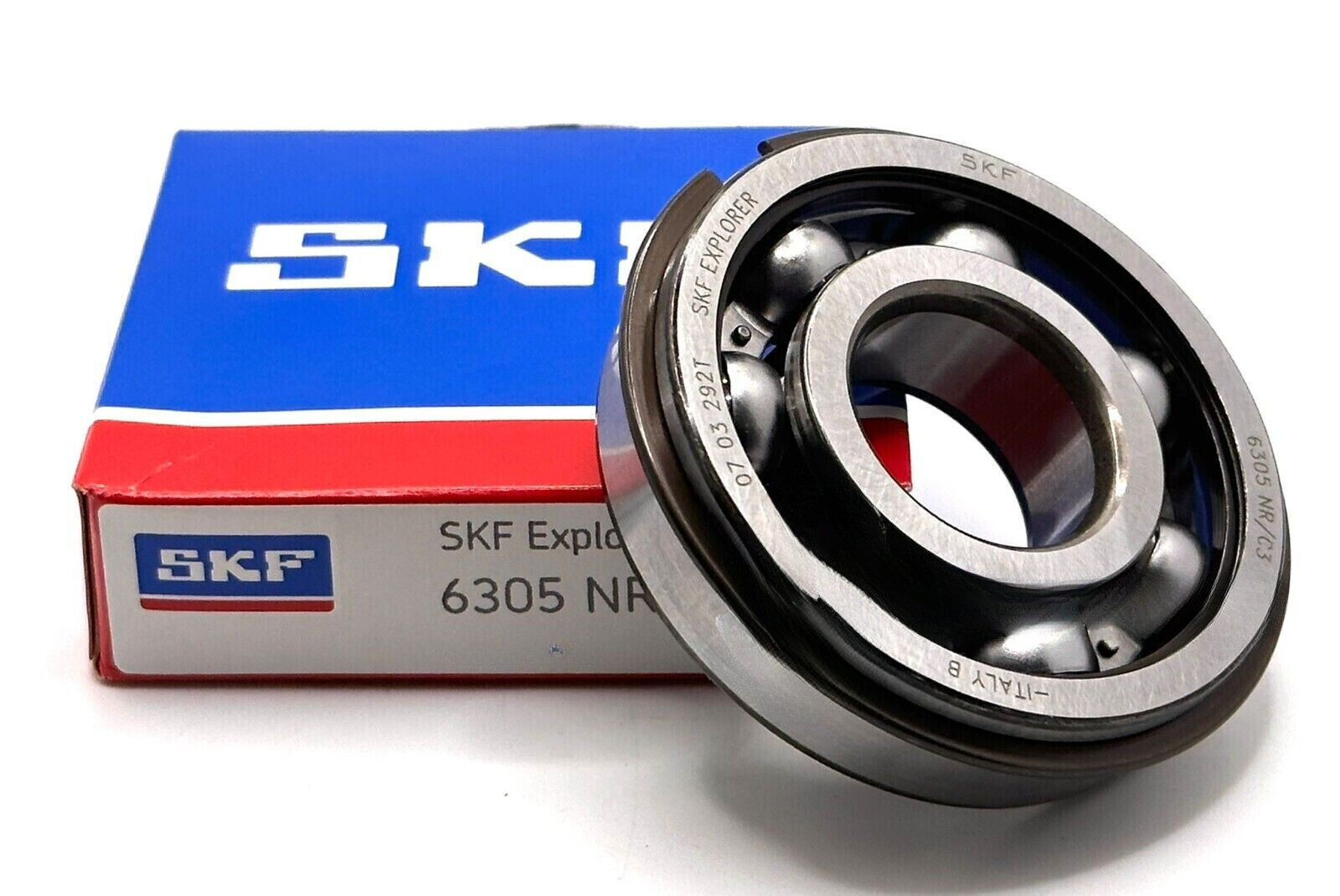 SKF 6305 NR C3 BALL BEARING, OPEN, NO SEALS + SNAP RING 25x62x17mm SKF