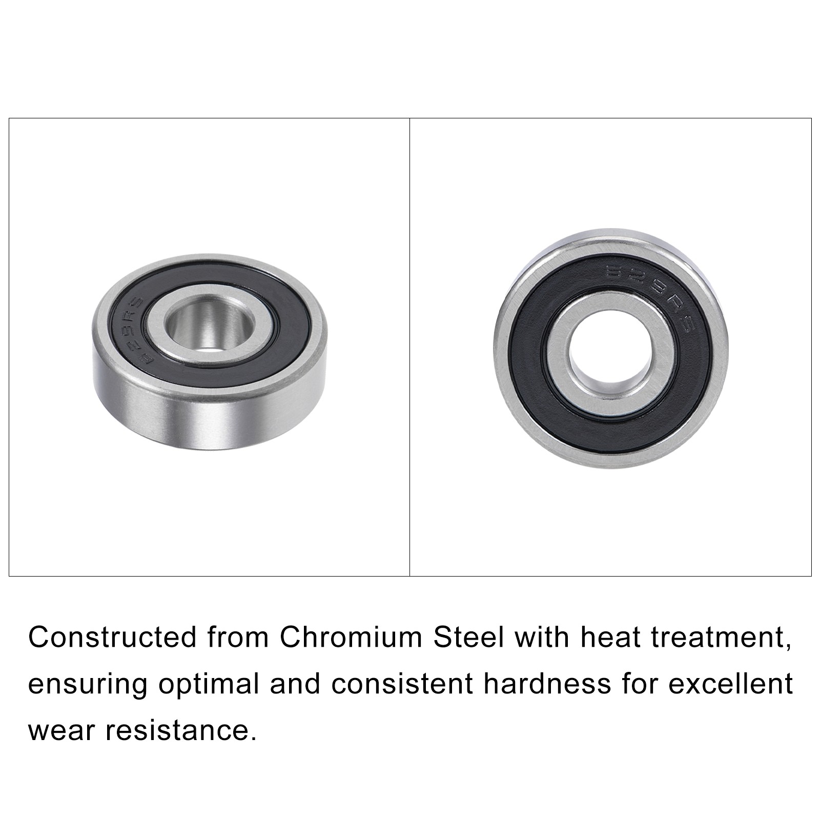 Deep Groove Ball Bearings 629-2RS 9mmx26mmx8mm 2Pcs Chromium Steel Double Sealed