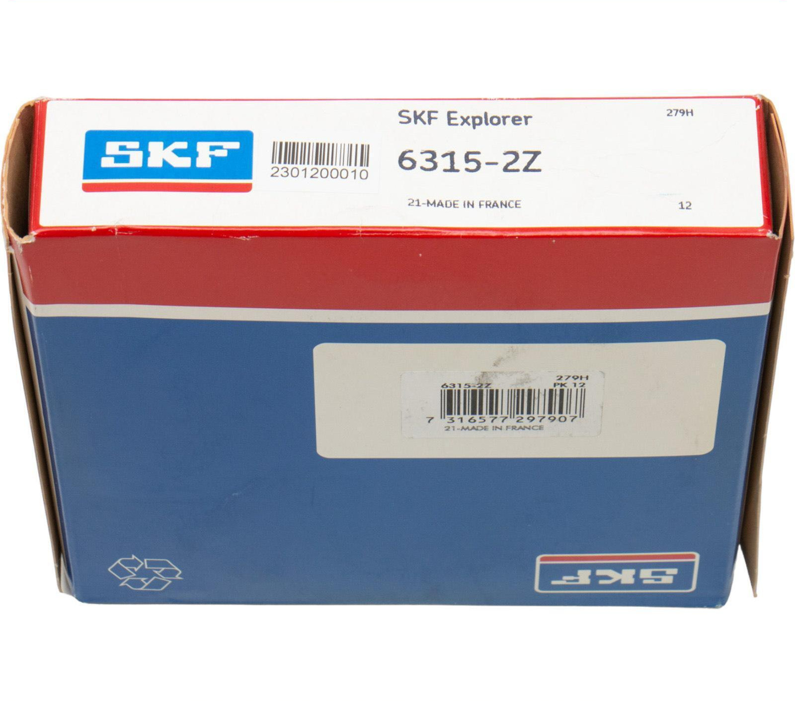 SKF 6315-2Z Deep Groove Ball Bearing, 6315 2Z, 7316577297907, 75x160x37mm
