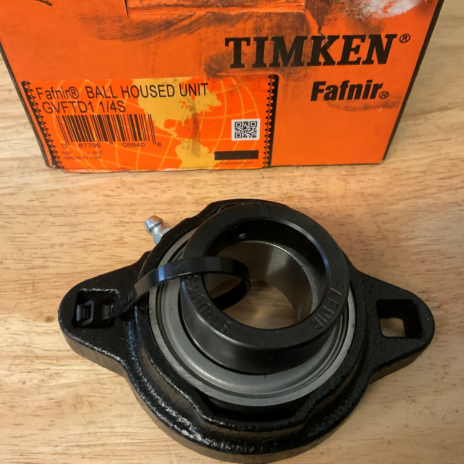 GVFTD1 1/4S Fafnir Bearing Ball Housed Unit Two Bolt Flange USA