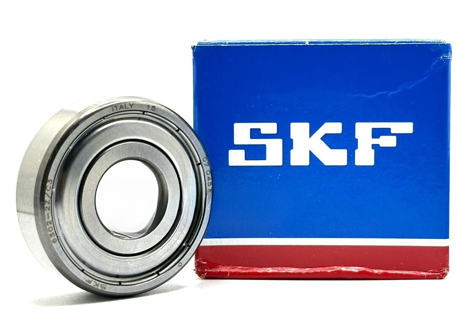 SKF 6302 ZZ C3 DEEP GROOVE BALL BEARING, METAL SHIELDED 15x42x13 mm