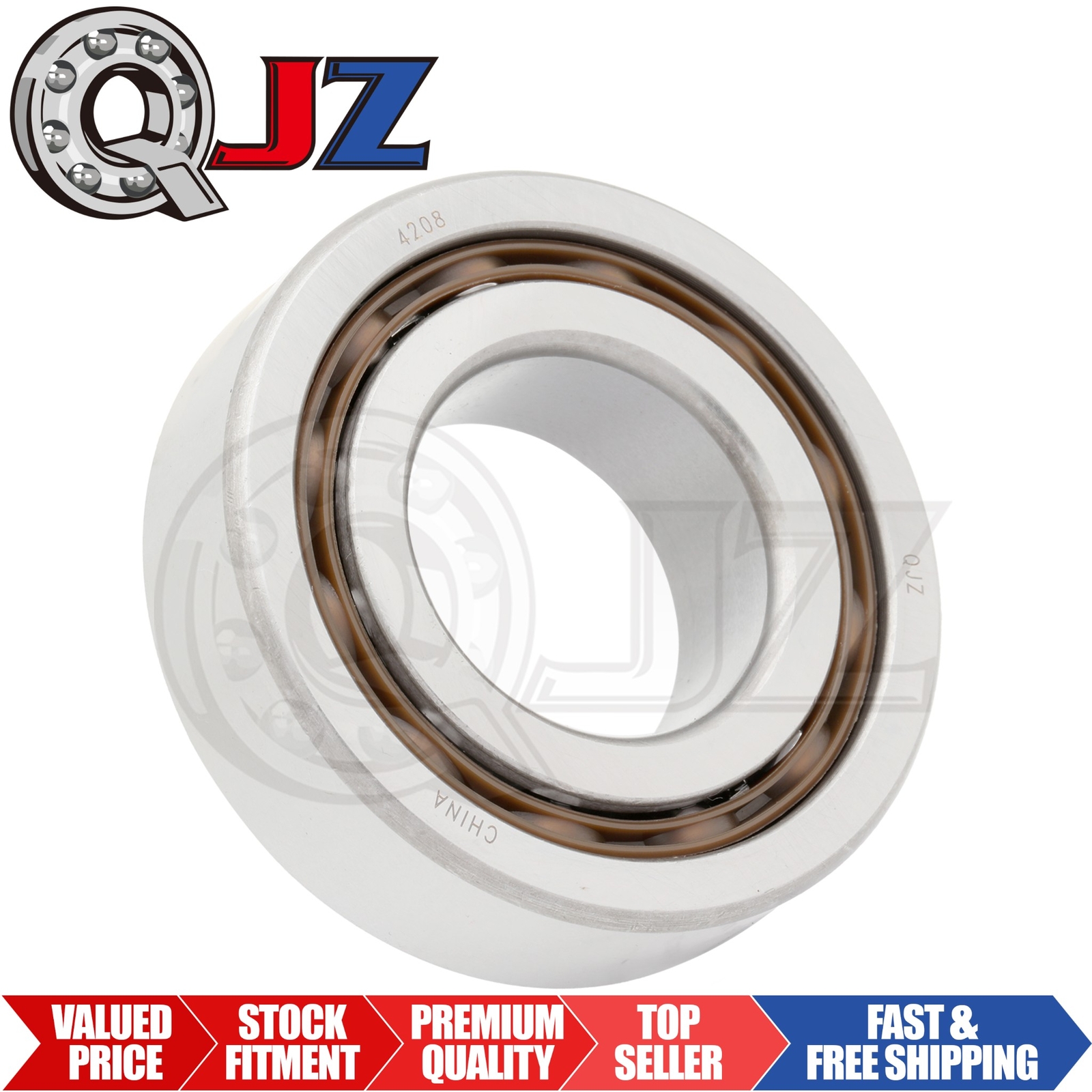 [Qty.1] 4208-OPEN Radial/Deep Groove Ball Bearing [40mm ID x 80mm OD x 23mm W]