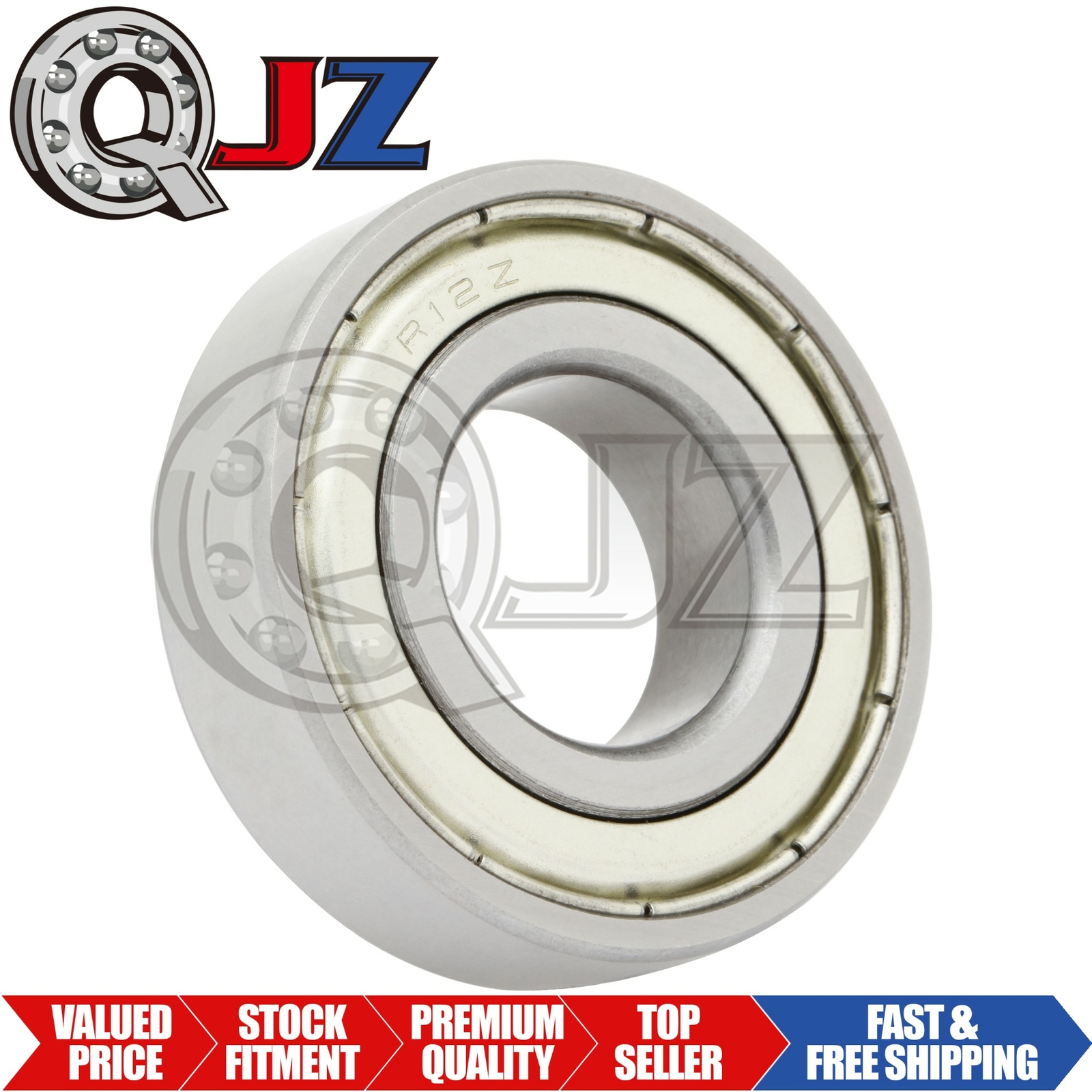 [1-Pack] R12-ZZ Radial Ball Bearing 0.75 in x 1.625 in x 0.438 in Metal Shield