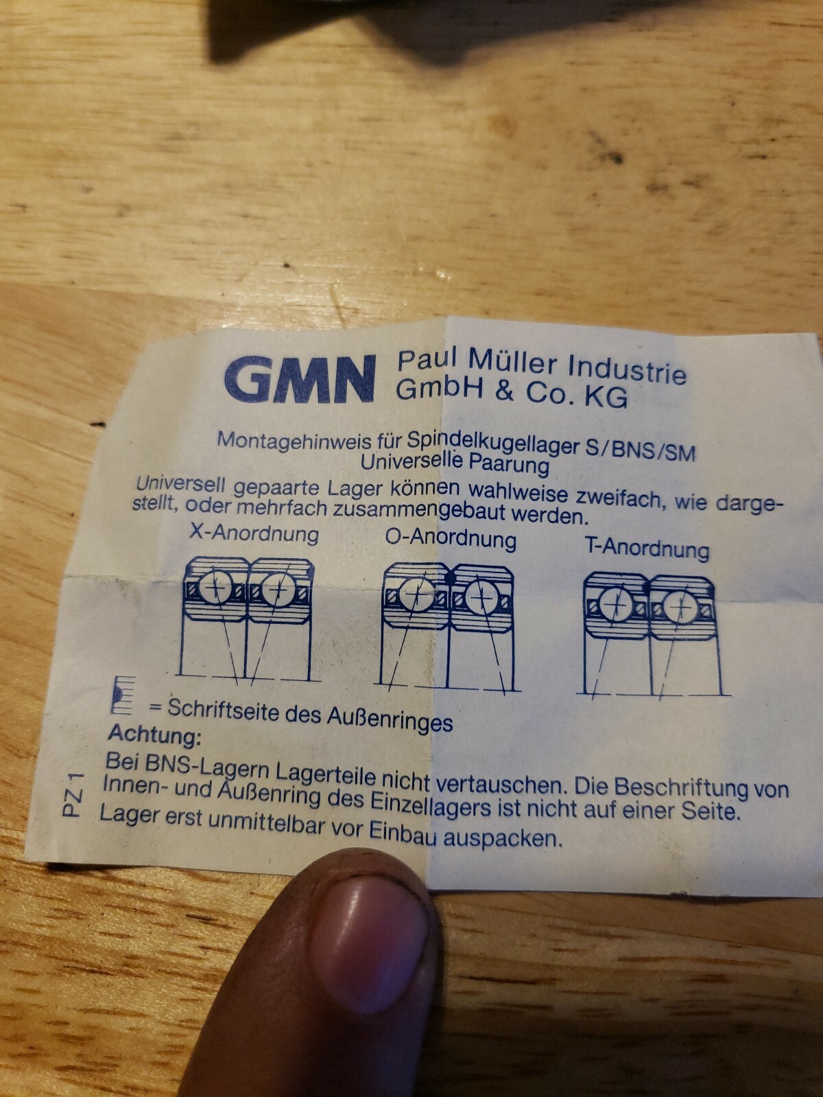 GMN Paul Müller Industrie S6005C TA ABEC7 DUM Angular Contact Ball Bearing (3D6)