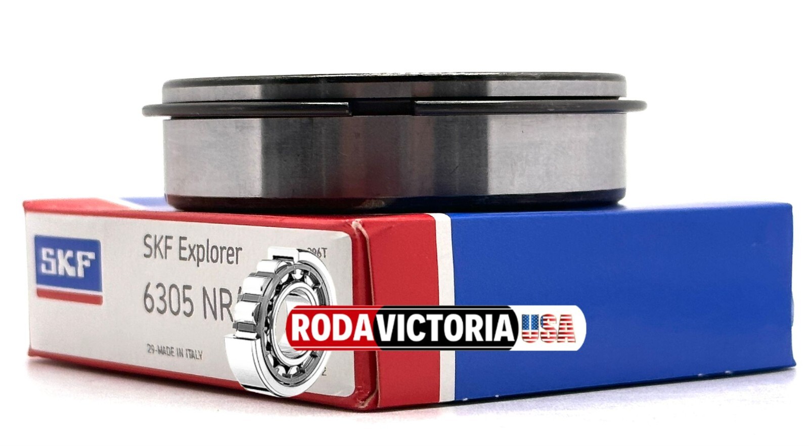 SKF 6305 NR BALL BEARING, OPEN, NO SEALS + SNAP RING 25x62x17mm