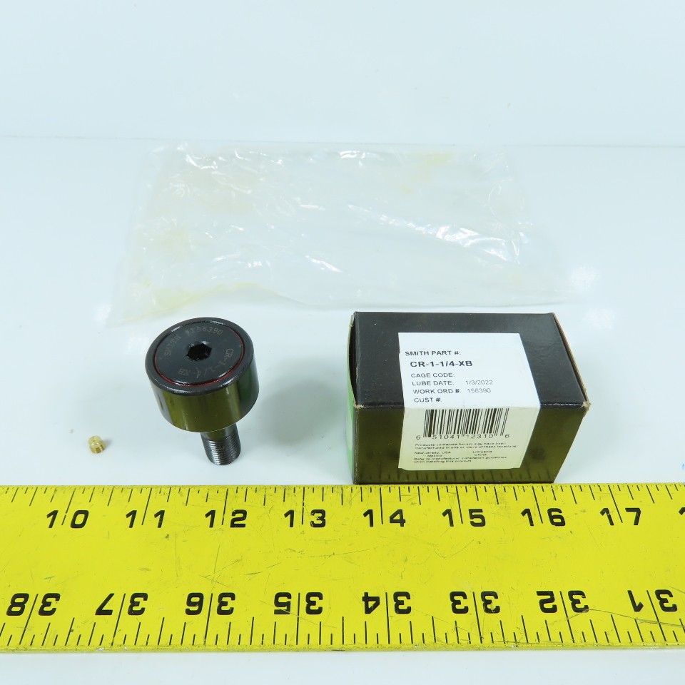 Smith CR-1-1/4-XB Flat Cam Follower Roller 1-1/4″ OD x 3/4″ Wide x 1/2″-20 Stud
