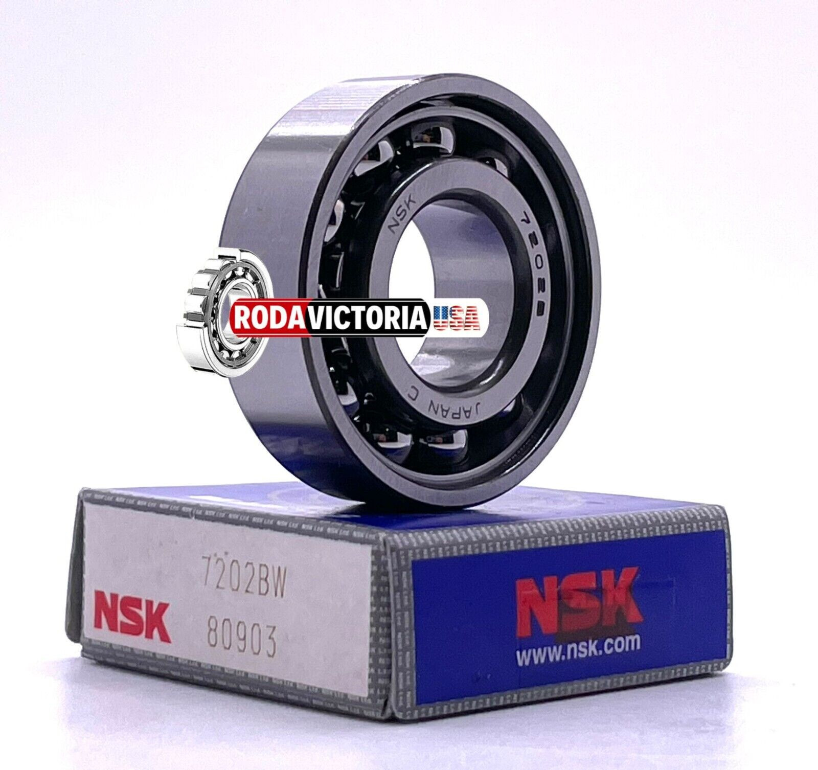 NSK 7202B ANGULAR CONTACT TRUST BEARING JAPAN 15X35X11mm