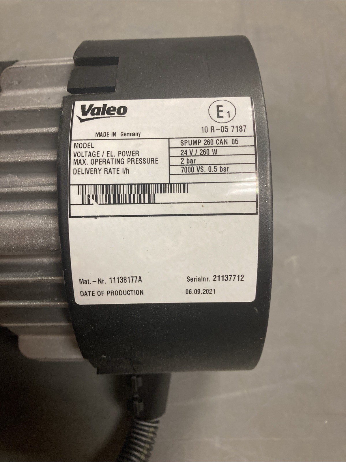 VALEO Water Pump SPUMP 260 CAN 05 11123525B | U.S.A. SELLER | USED…???