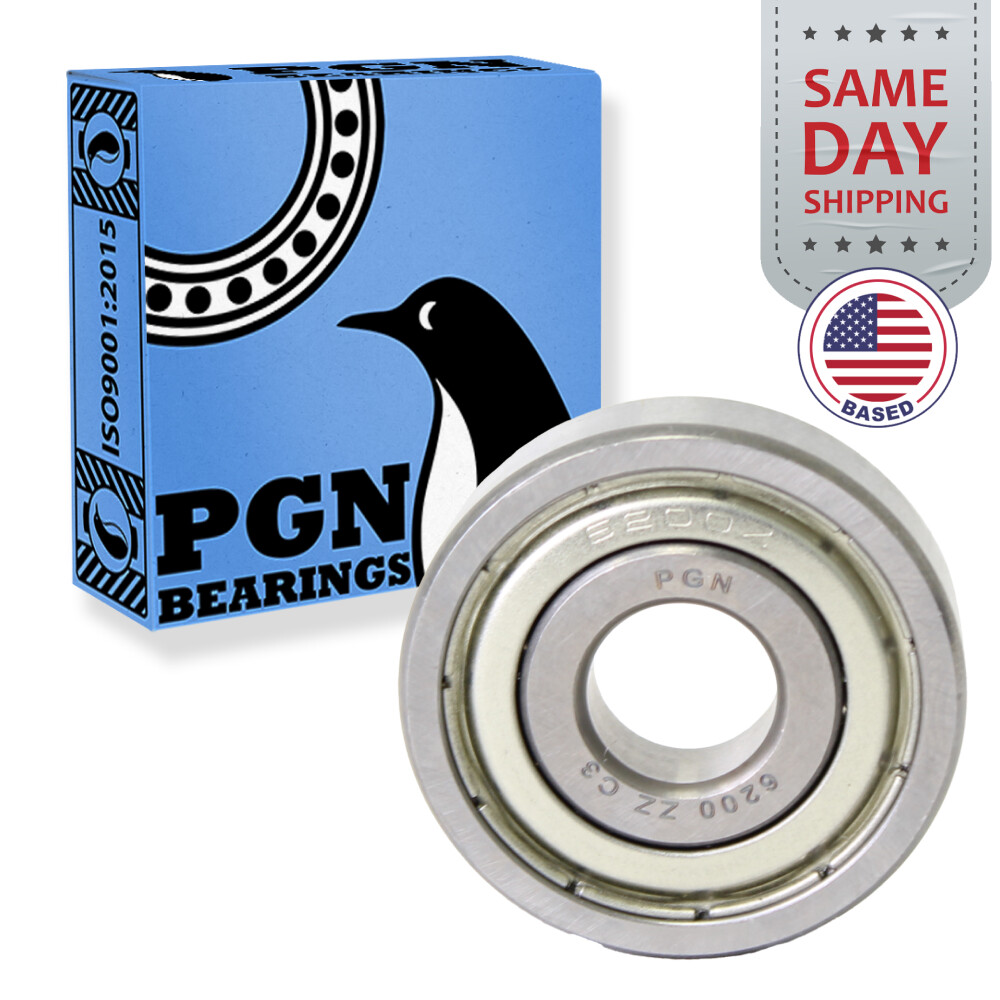 (100) 6200-ZZ Premium Metal Shield Ball Bearing C3 EMQ, 10x30x9, 6200 ZZ 6200z