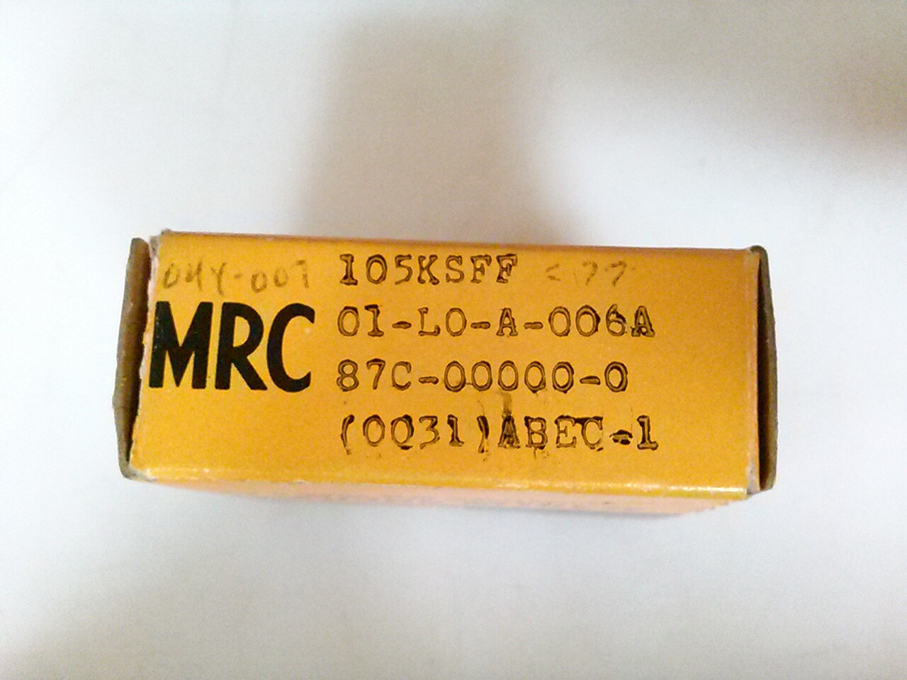 MRC 105KSFF bearing, USA. Clausing 044-007 spindle driven step pulley bearing.