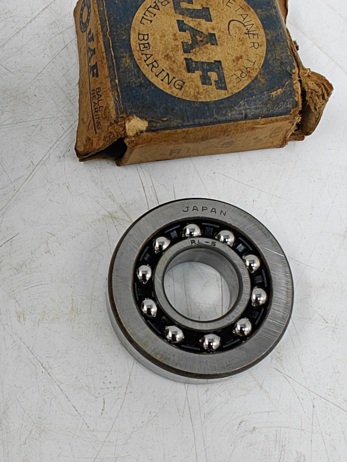 (2Pc) RL5 JAF Self-Aligning Ball Bearing RL 5 ULS 7 / NLJ 5/8 x 1-9/16 x 7/16 in