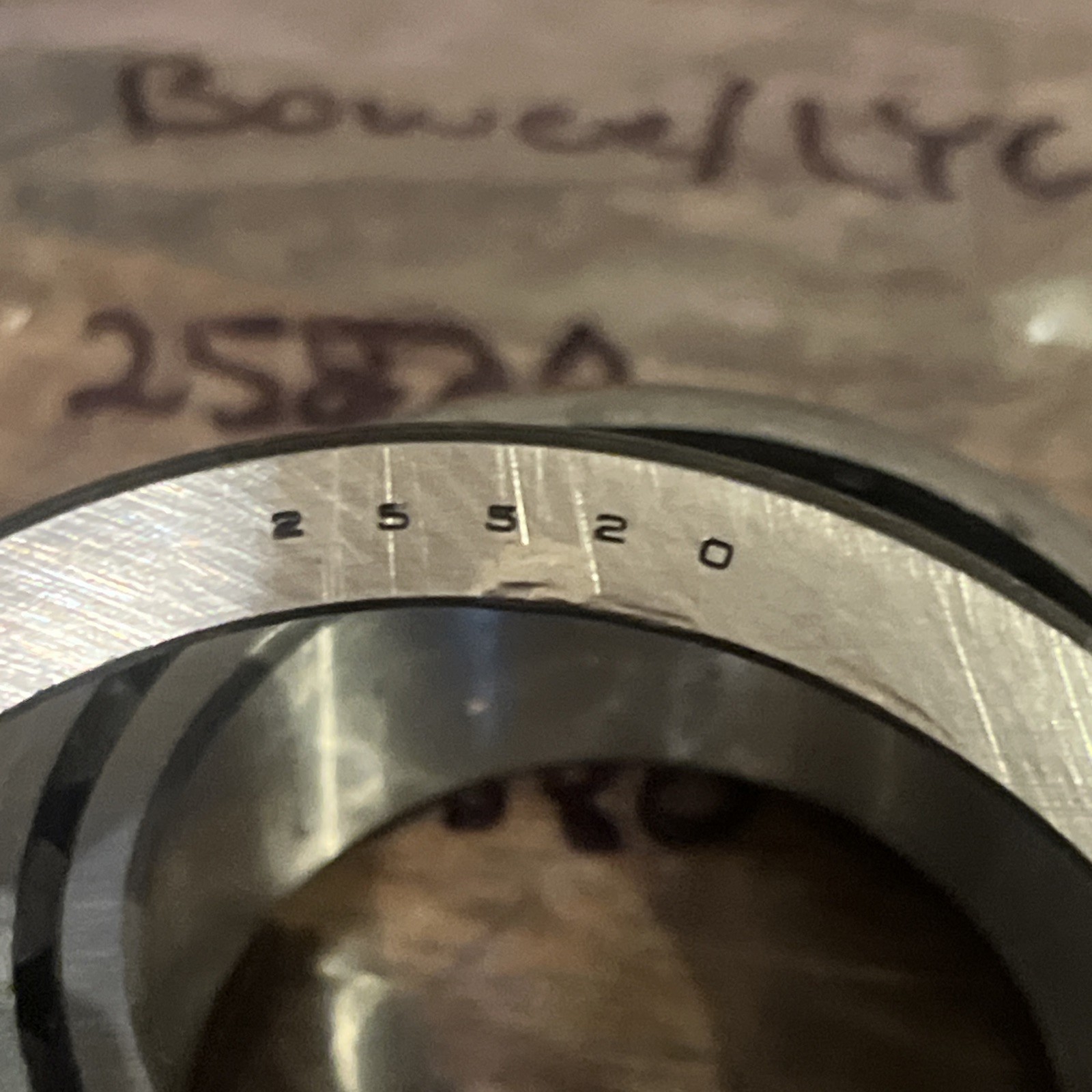 NOS Bower 25520 Bearing Cup W/LYC 25580 Bearing