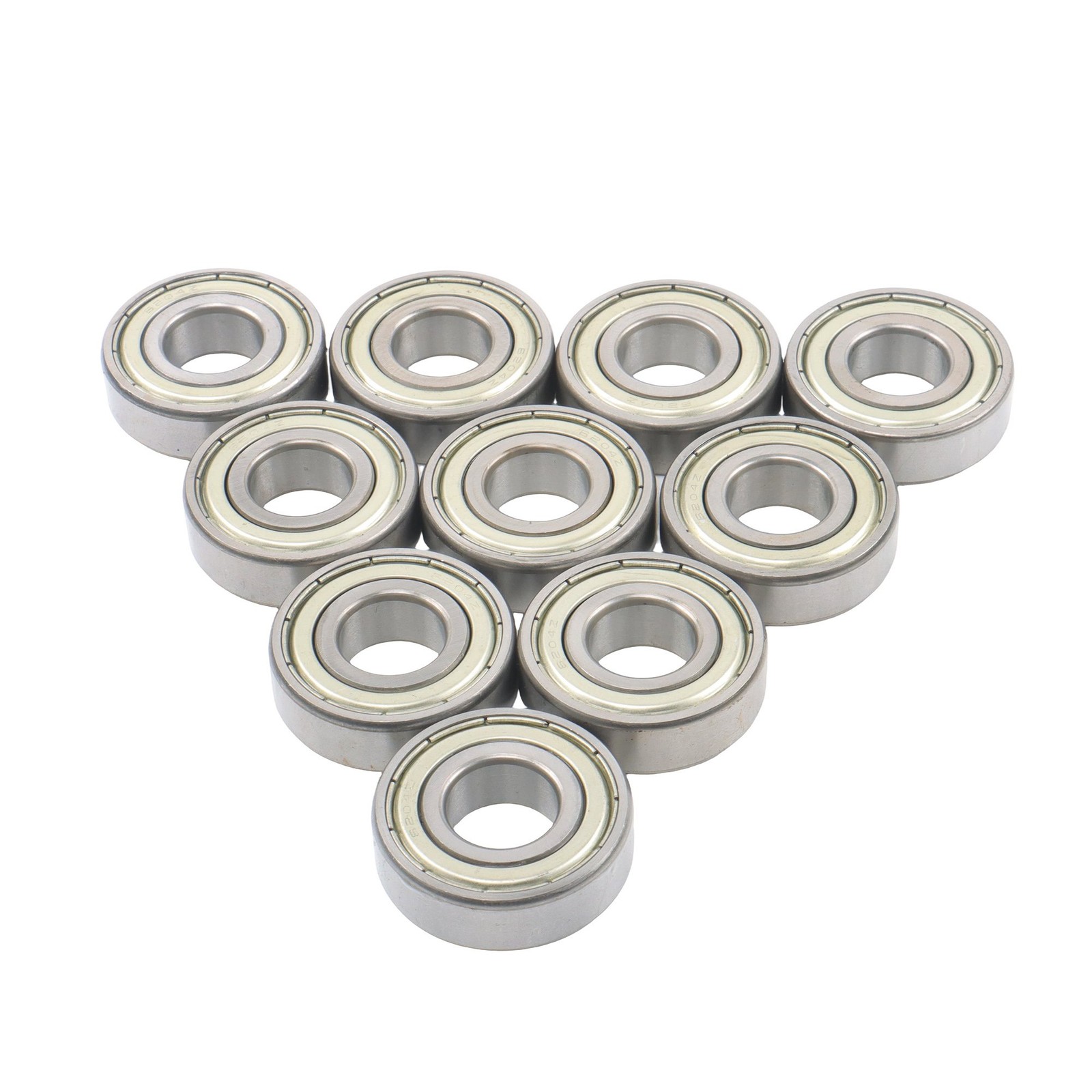 10Pcs 6204-ZZ Bearing 20×47×14mm Deep Groove Ball Bearing Double Metal Seals