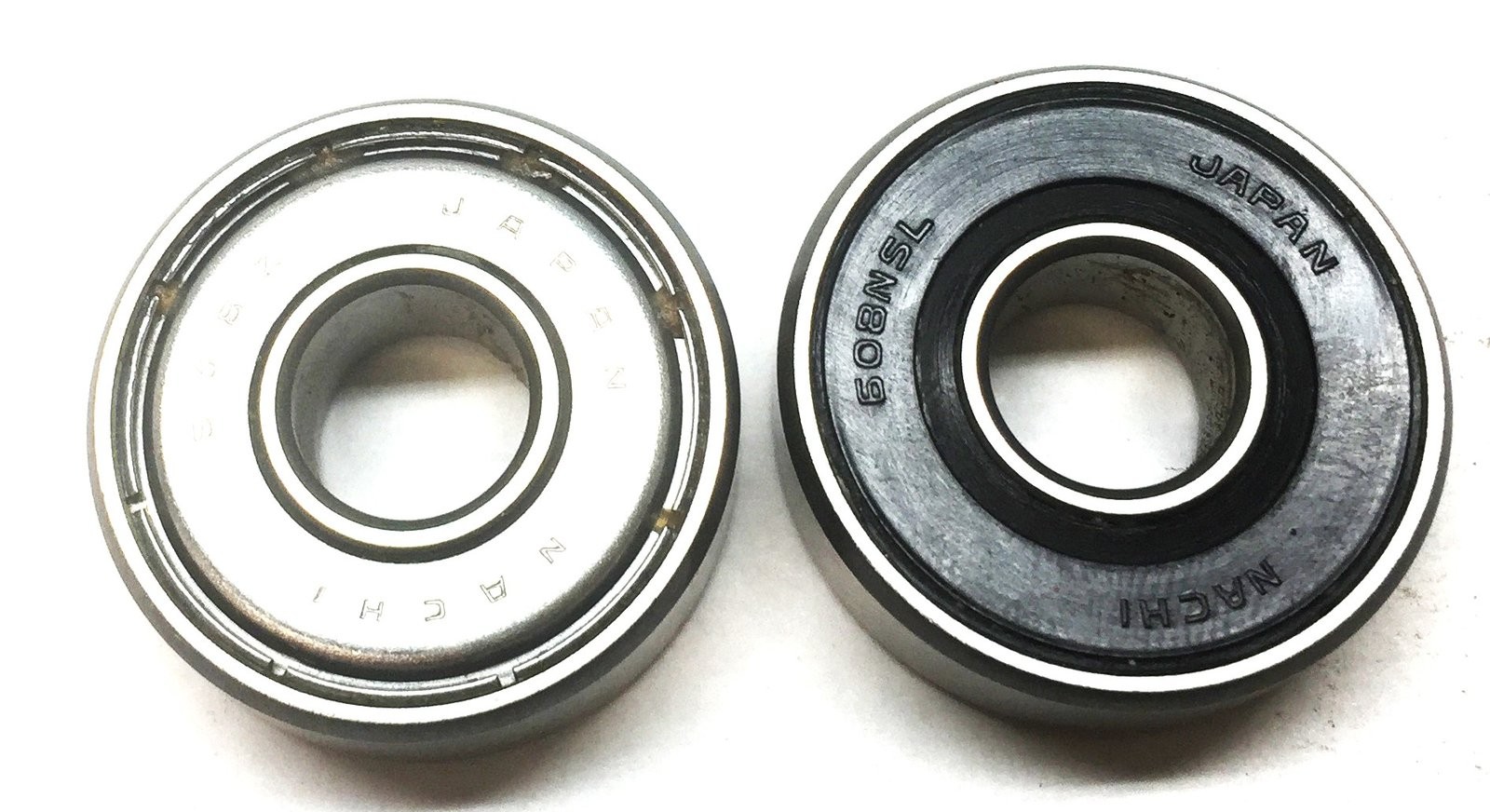 Nachi Dual-Material Shielded Ball Bearing (No Box) 608Z/608NSL [Lot of 2] NOS