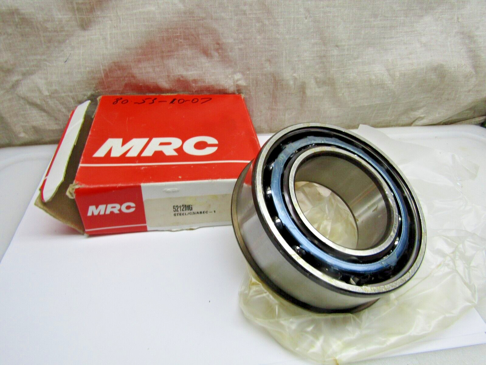 MRC SKF 5212MG 60mm X 110mm X 1-7/16″ Angular Contact Bearing with Snap Ring