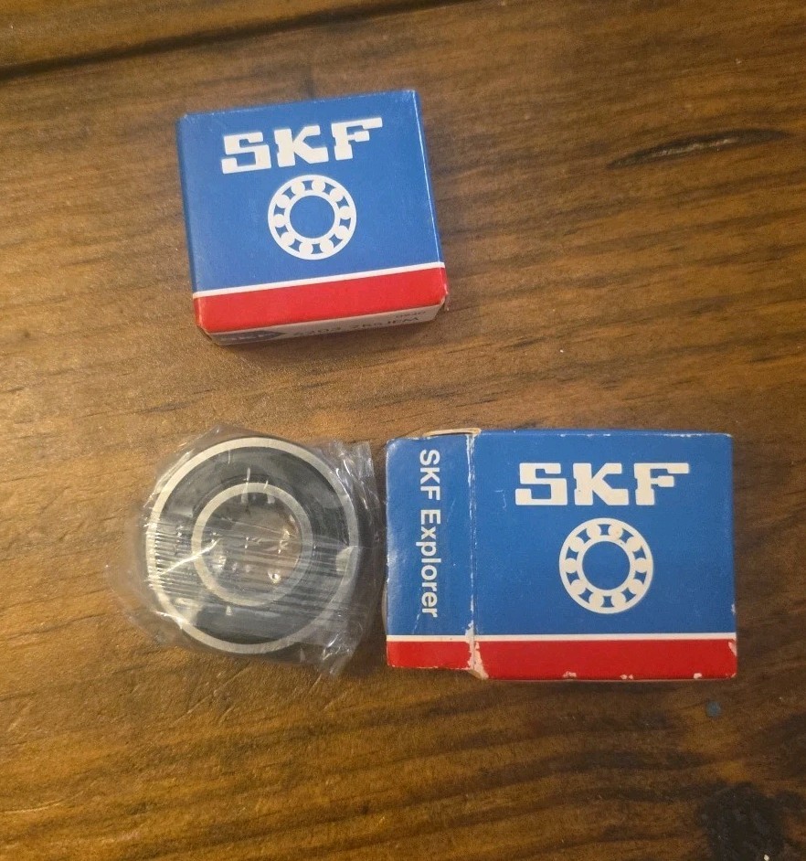 SKF 6203-2RSJEM Ball Bearing 17mm ID 40mm OD 12mm Width Shielded (Pack Of 2)