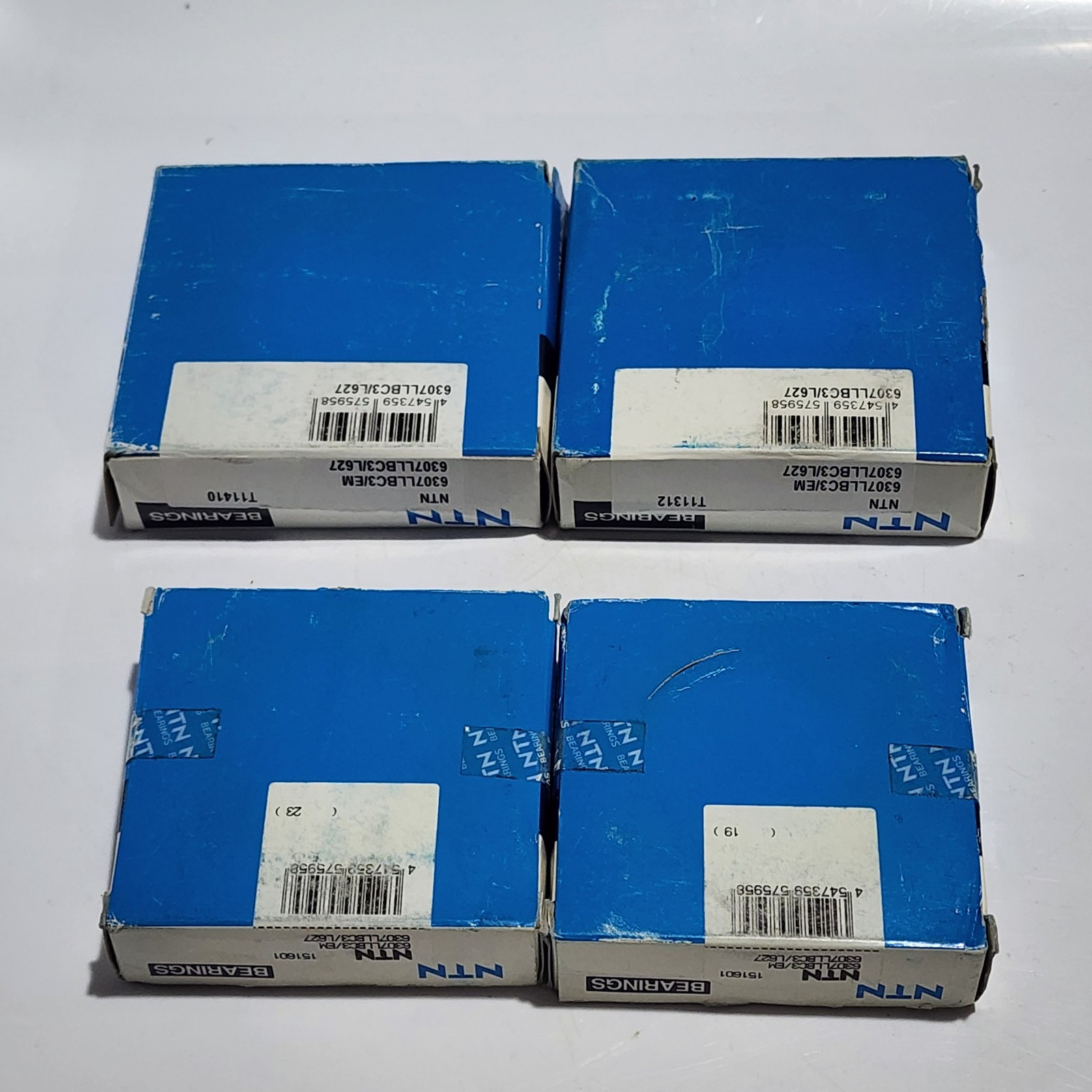 (4pc lot) NTN 6307 LLB C3/EM Deep Groove Ball Bearing, Rubber Sealed 35x80x21 mm