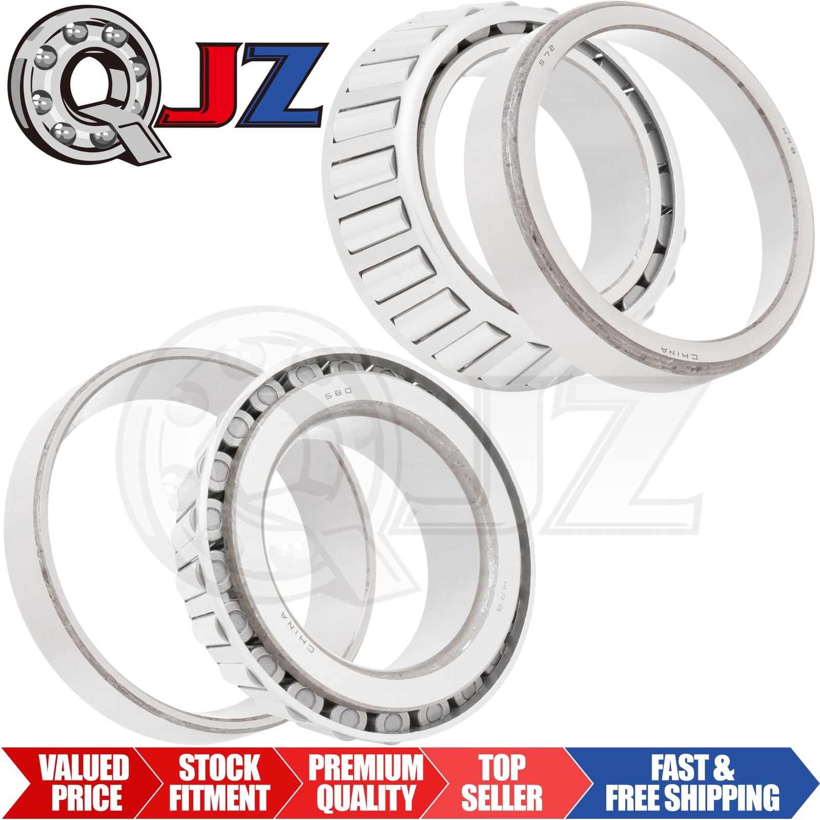 [Qty.2] 580-572 Tapered Roller Bearing Set [3.25″ ID x 5.5115″ OD x 1.4375″ W]