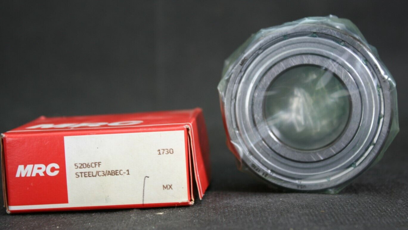 One (1) MRC 5206CFF C3 Angular Contact Ball Bearing 30 MM ID USA NEW
