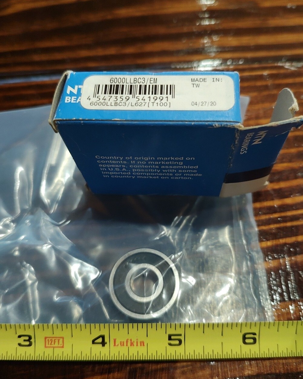 NEW NTN 6000LLBC3/EM Single row radial ball Bearing 10x26x8 mm Non-contact seal