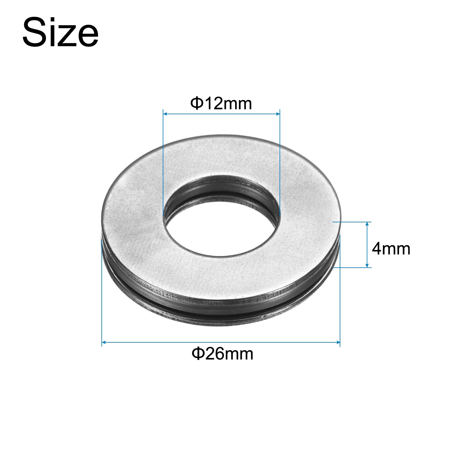 5 Sets AXK1226+2AS Thrust Needle Roller Bearings 12x26x4mm, P5 (ABEC 5)