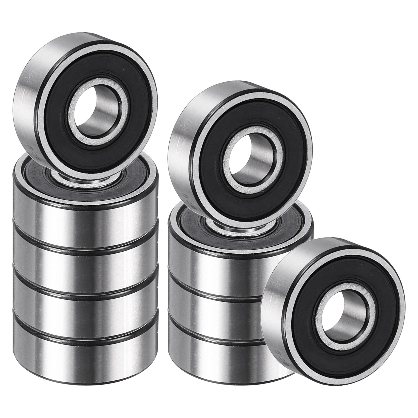 10 Pack 6 x 17 x 6mm 606 2RS Deep Groove Ball Bearings, ABEC5