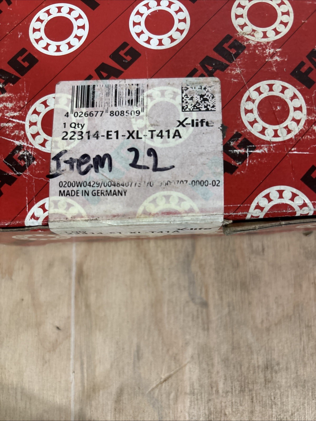 Fag 22314-E1-XL-T41A X-LIFE Spherical Roller Bearing
