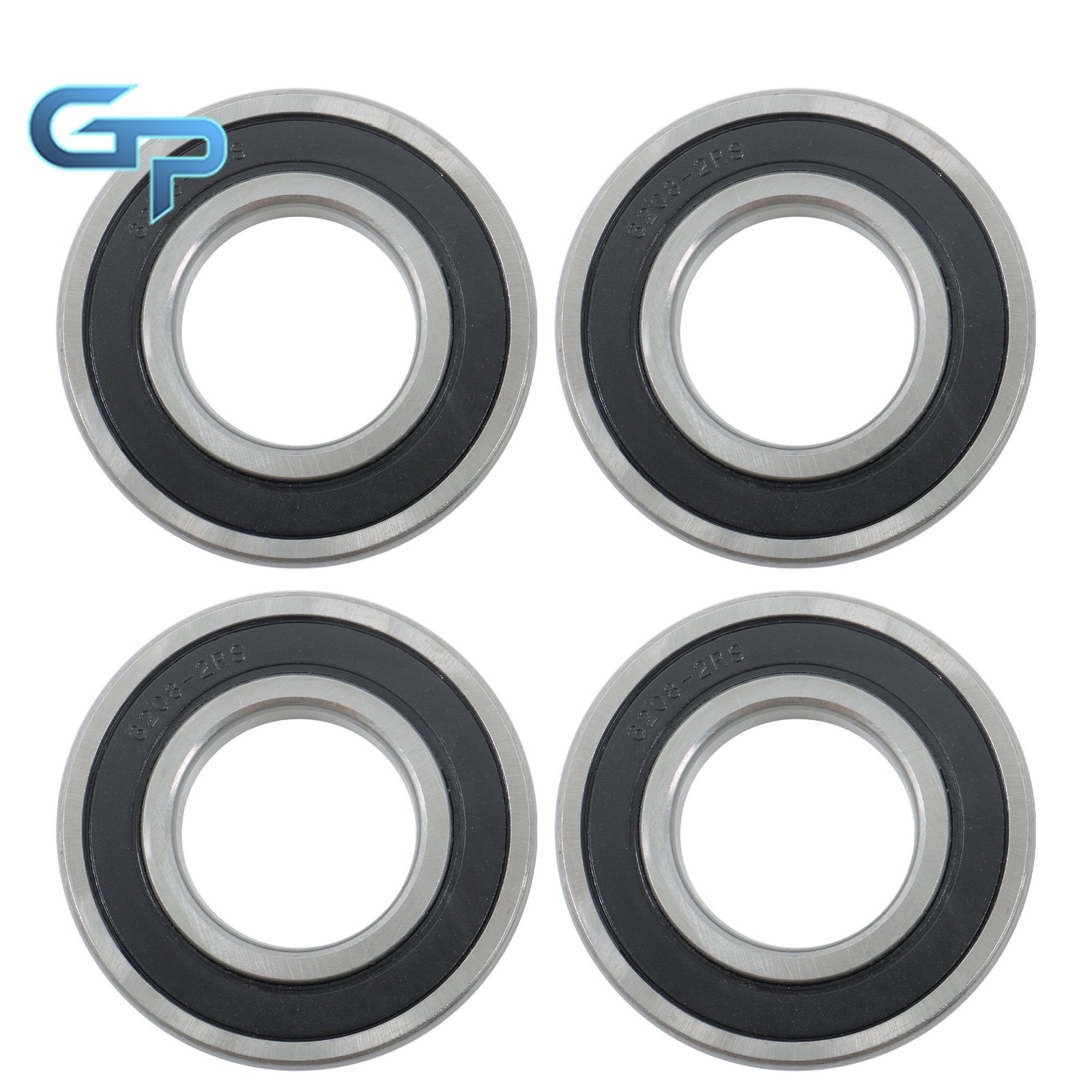6208-2RS Ball Bearings 4pcs Set 40x80x18mm Double Sealed