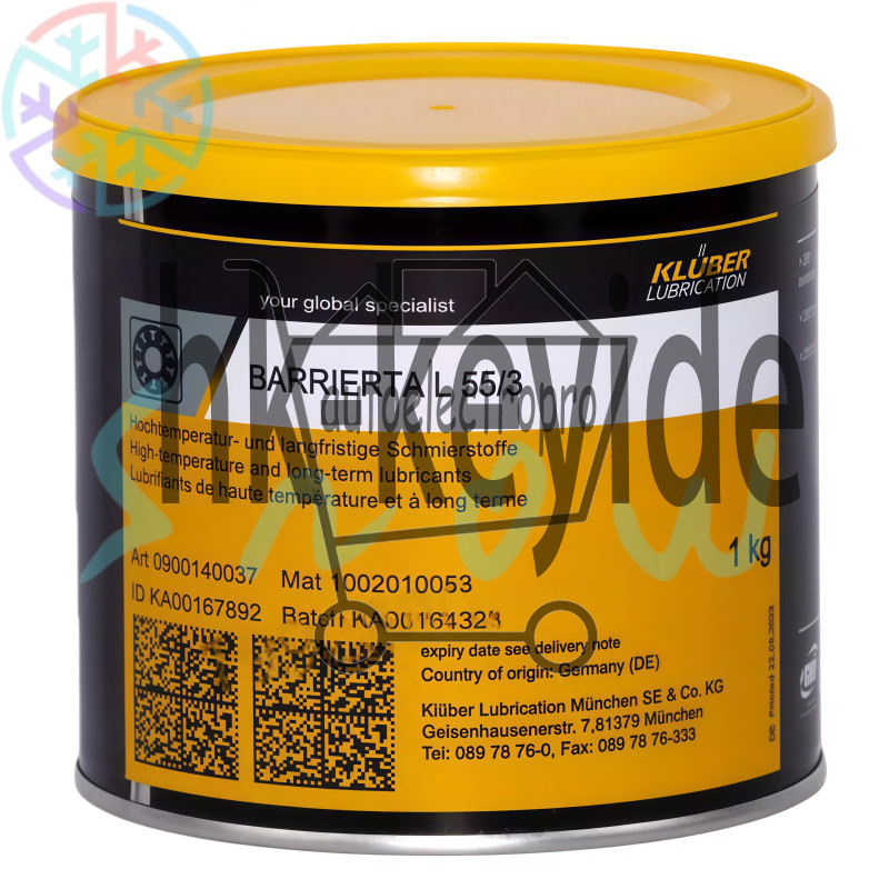 1Pcs New KLUBER Lubrication Barrierta L 55/3 Grease 1Kg (2.2 LB) High Quality